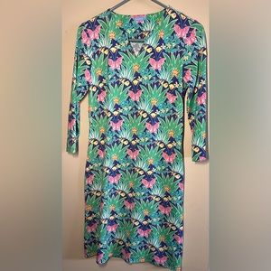 J. McLaughlin Tropical Butterfly Dress XS